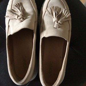 Vionic suede loafers. Size 10 M. Beige suede.